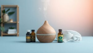 Essential oils for lung health - proper usage methods including diffusing, chest rubs, and steam inhalation