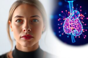Gut-skin axis showing link between microbiome and glowing skin