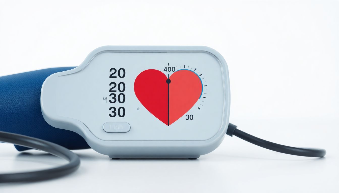 A blood pressure monitor showing high and low readings side by side, symbolizing the differences between hypertension and hypotension.