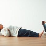 Four postural drainage positions showing how to position your body to drain mucus from different parts of the lungs using gravity.