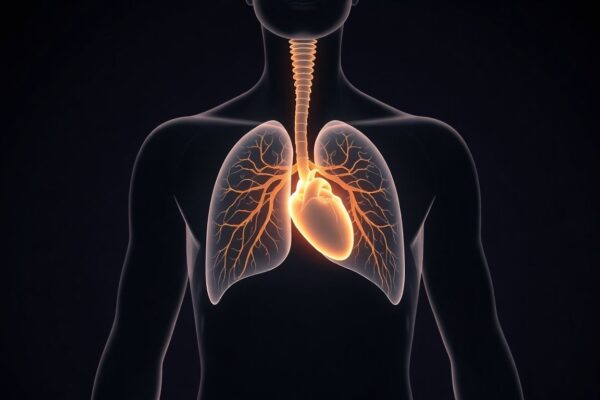 The Vagus Nerve & Your Lungs: The Missing Link to Calming Coughs and Easing Breathing Diagram illustrating the path of the vagus nerve connecting the brain to the lungs and its role in controlling breathing