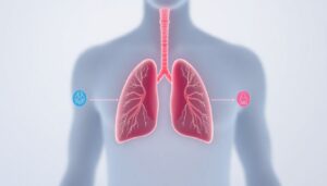 Diagram showing how stress and sex hormones directly influence lung function and breathing patterns