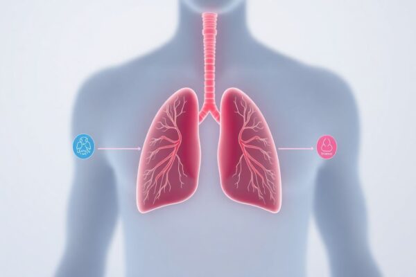 Diagram showing how stress and sex hormones directly influence lung function and breathing patterns