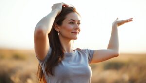 Woman in her 40s recognizing signs of hormone imbalance and restoring balance naturally.