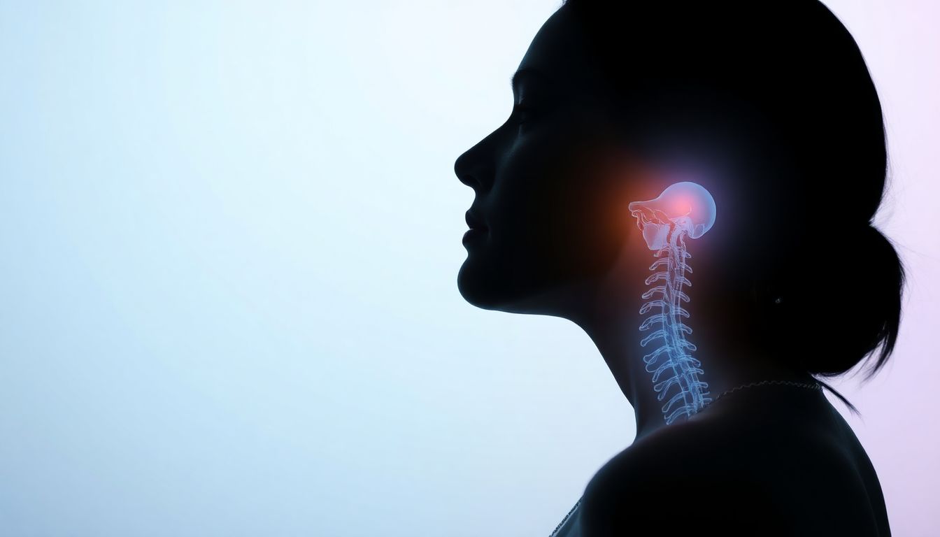 Illustration of thyroid and adrenal connection in women, representing stress and hormone balance.