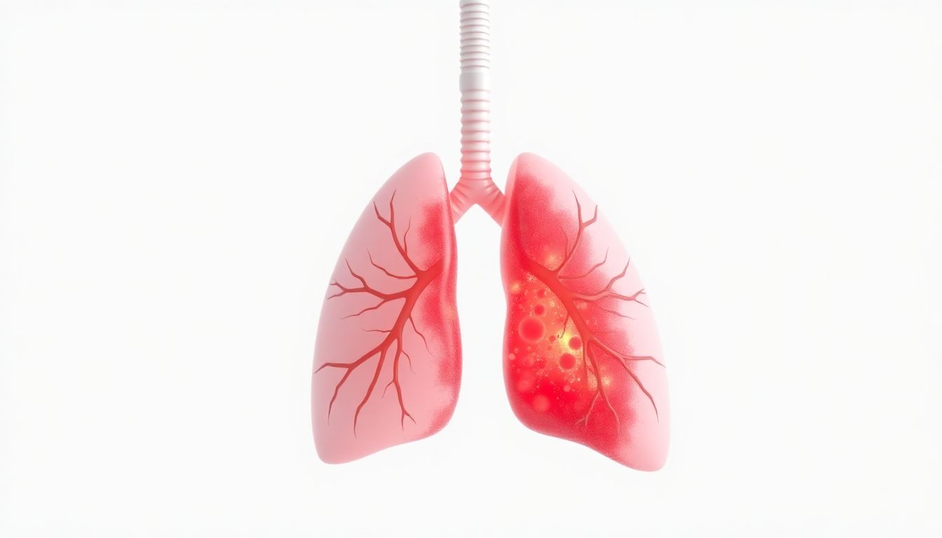 Comparison diagram showing healthy lungs vs. lungs damaged by vaping with inflammation and scar tissue