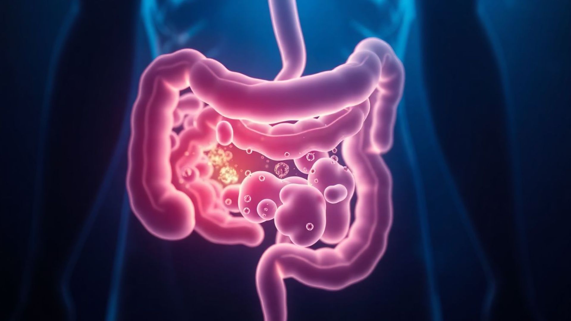 Illustration showing leaky gut and intestinal cell repair.