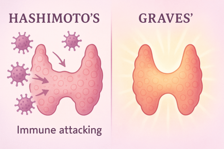 🩺 How Autoimmune Conditions Affect the Thyroid (Hashimoto’s & Graves’)