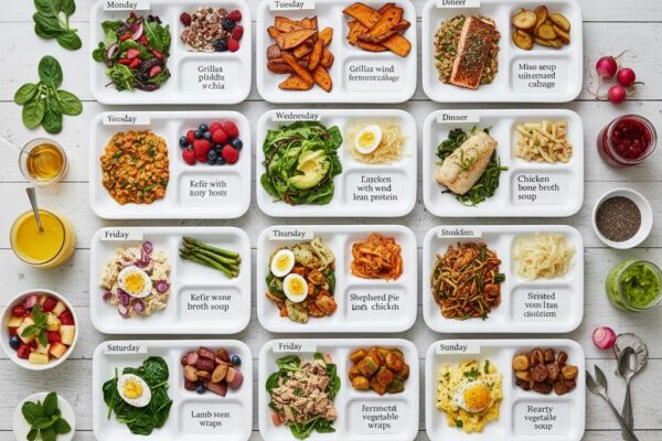 7-day microbiome diet meal plan for better skin and digestion.