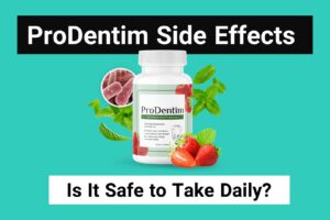 ProDentim side effects and safety infographic.