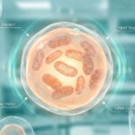 Scientific illustration showing thermogenesis and metabolic heat production in human fat cells.