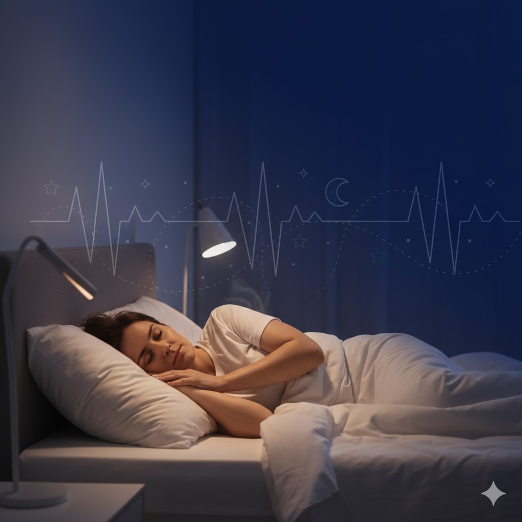 Sleep Hub featured image showing a person resting peacefully, representing deep sleep, relaxation, and recovery.