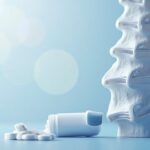 Illustration showing glucosamine and chondroitin support for spine health