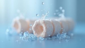 Illustration showing how hydration affects spinal disc pain