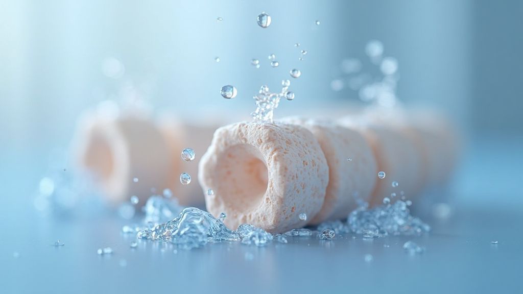 Illustration showing how hydration affects spinal disc pain