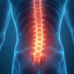 Illustration showing inflammation contributing to chronic back pain