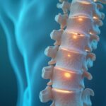 Illustration showing spine and disc structures related to back pain