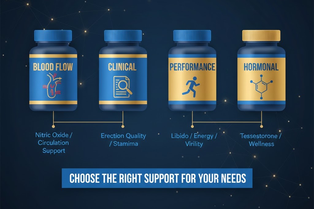 Best ED supplements by category comparison