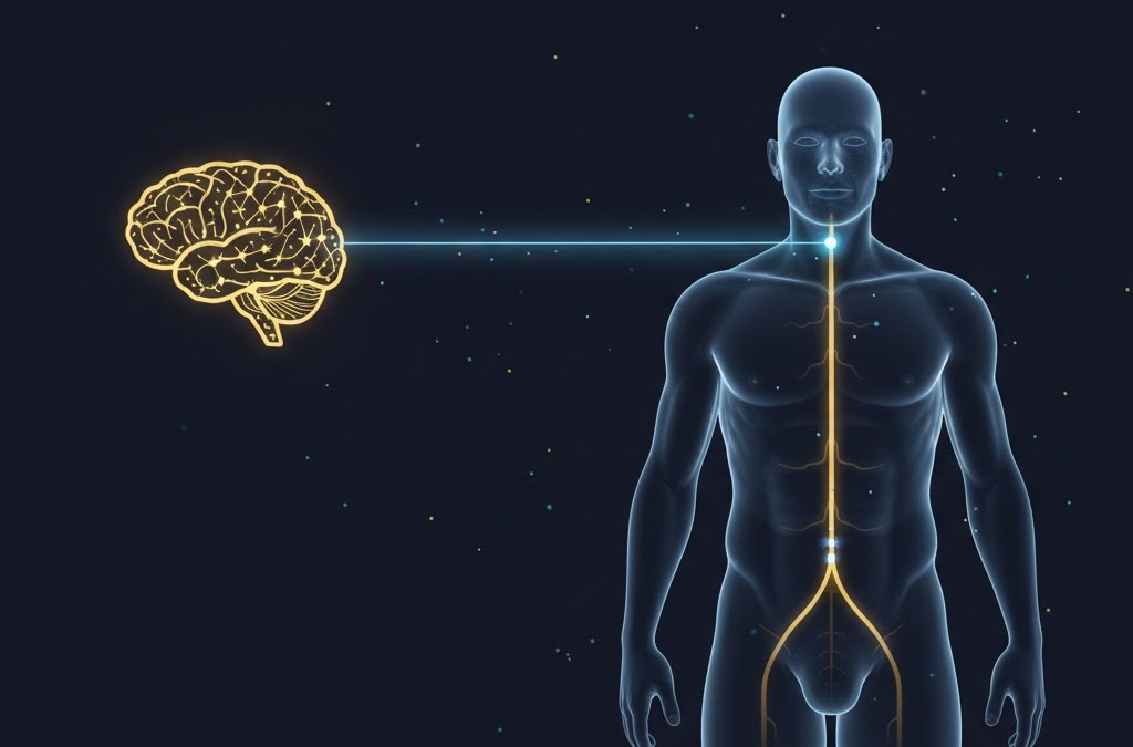 Porn-induced erectile dysfunction brain and arousal pathway illustration