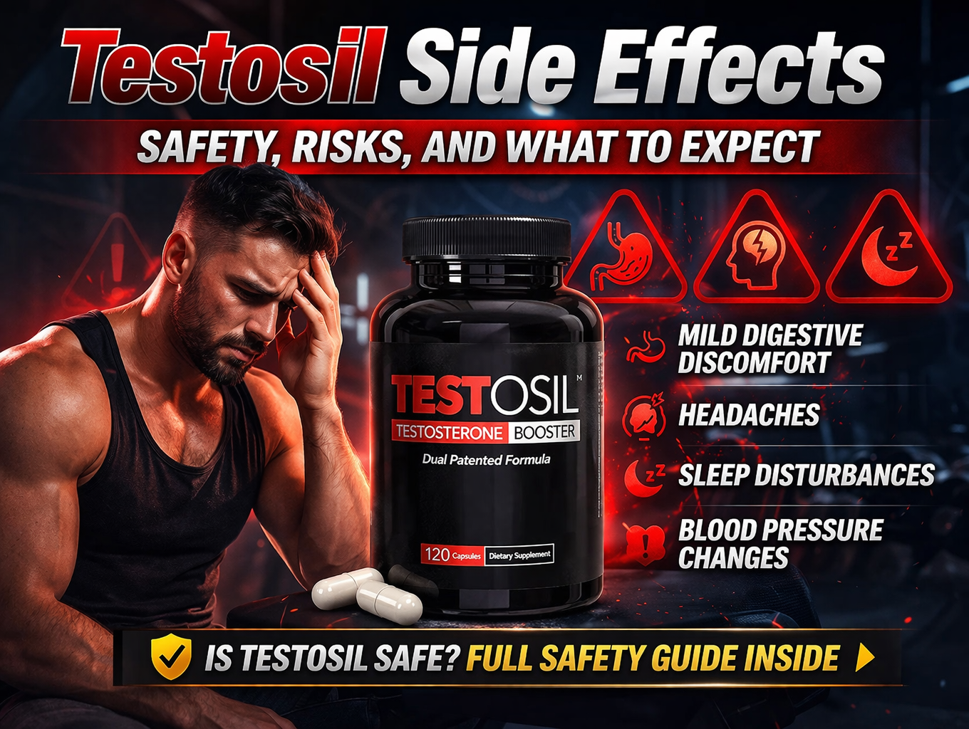 testosil side effects warning concept