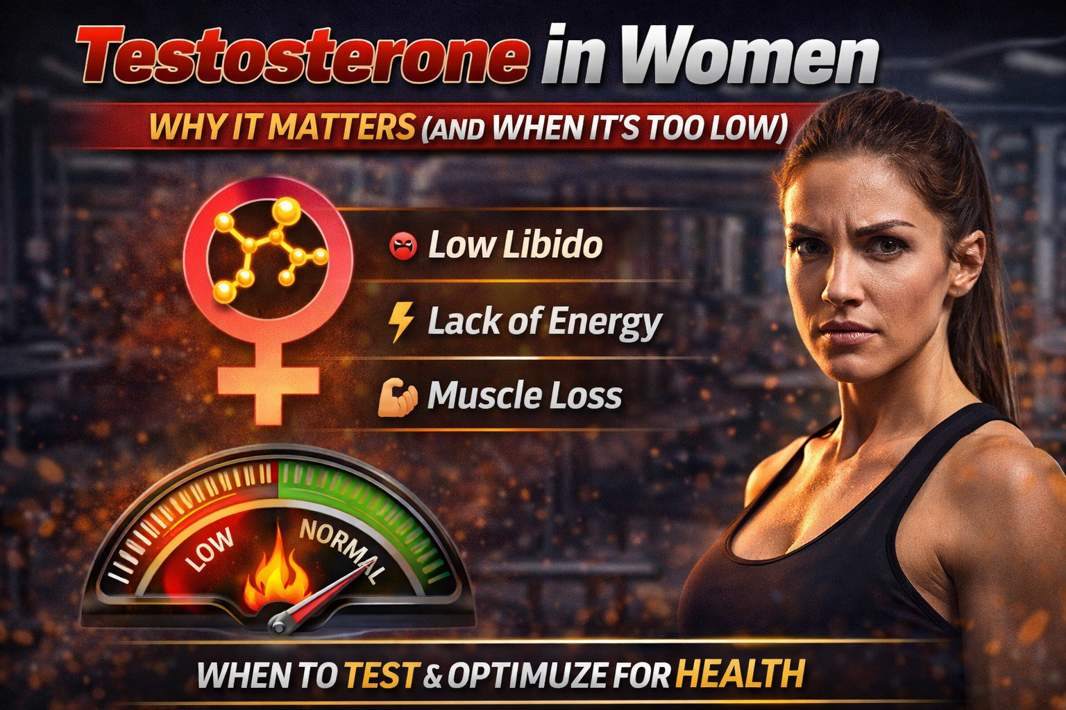 testosterone in women hormone health concept