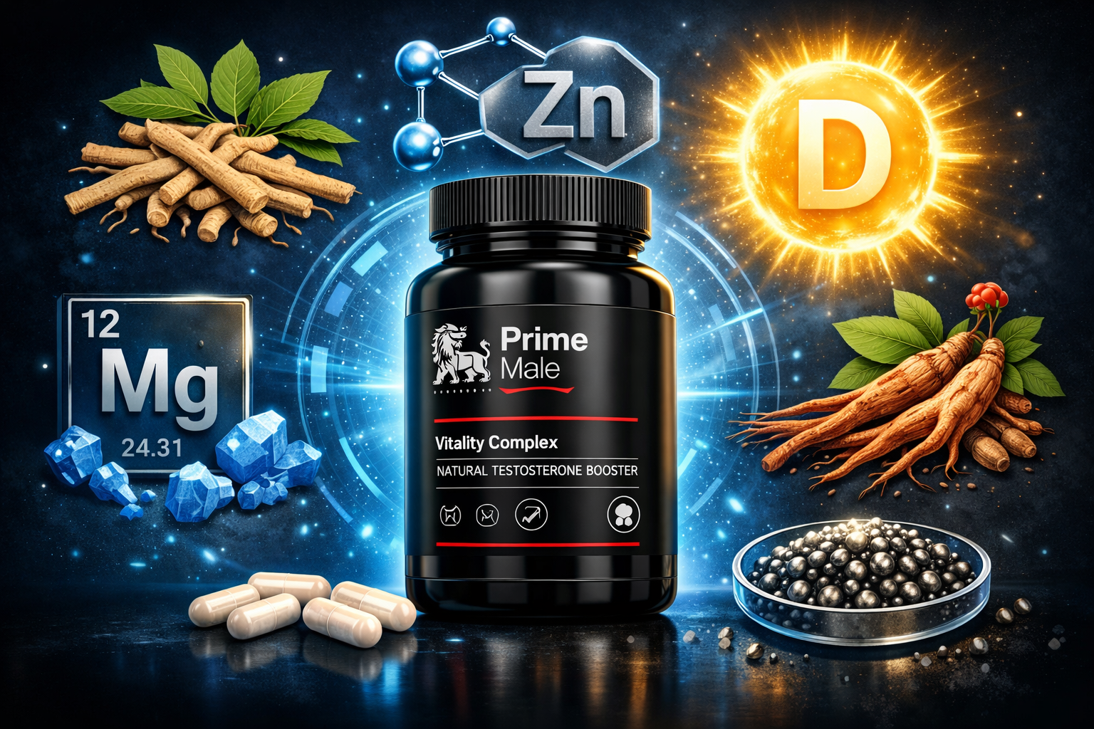 Prime Male ingredients breakdown showing testosterone boosting formula