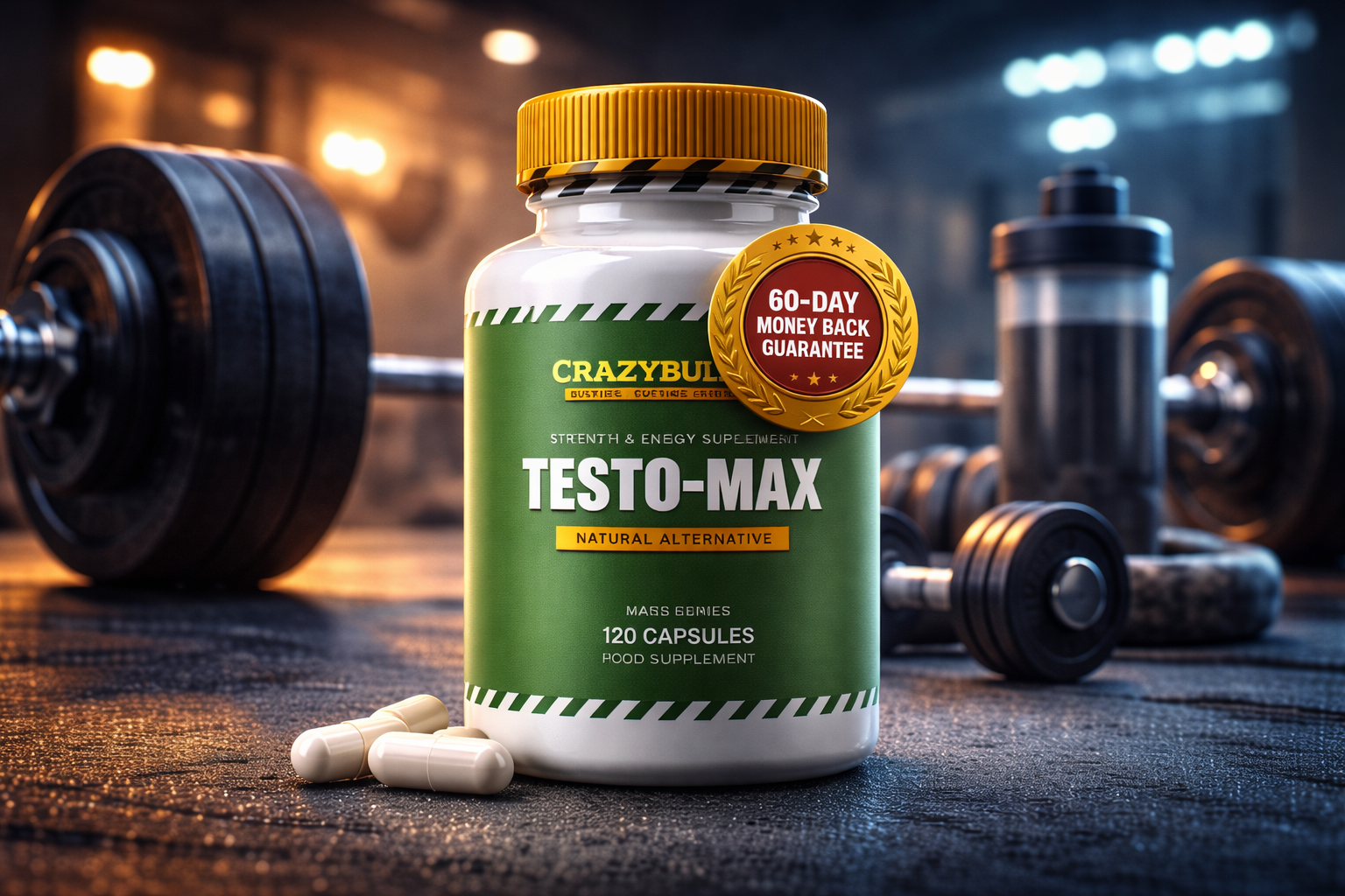 Testo-Max supplement for testosterone boosting, strength, and muscle growth