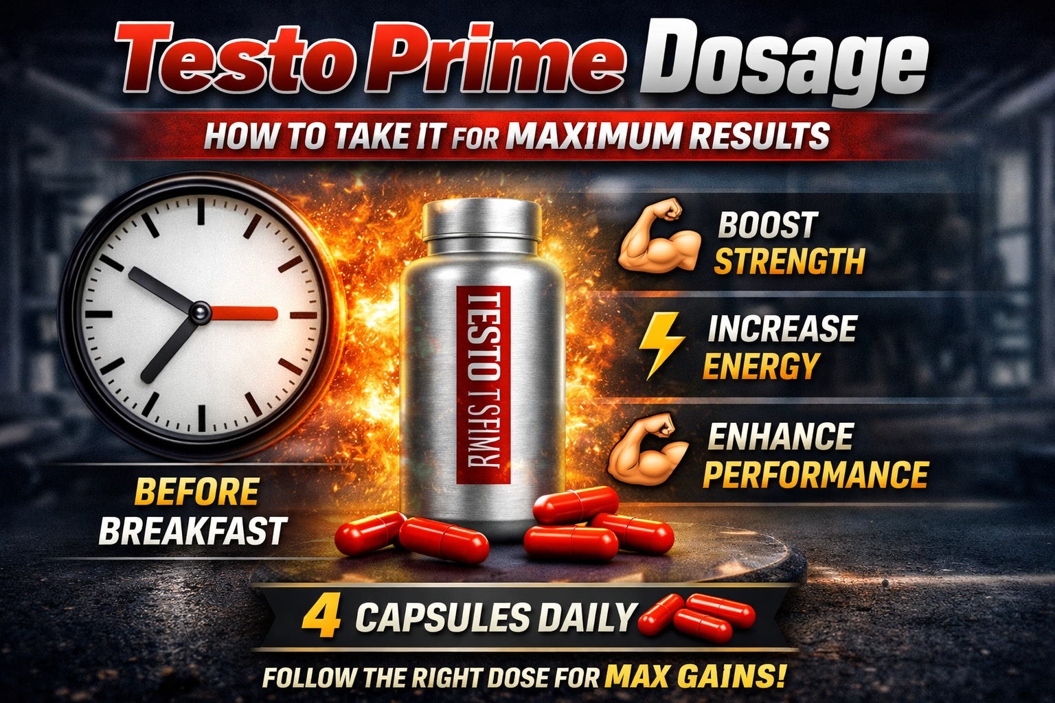 testoprime dosage timing concept