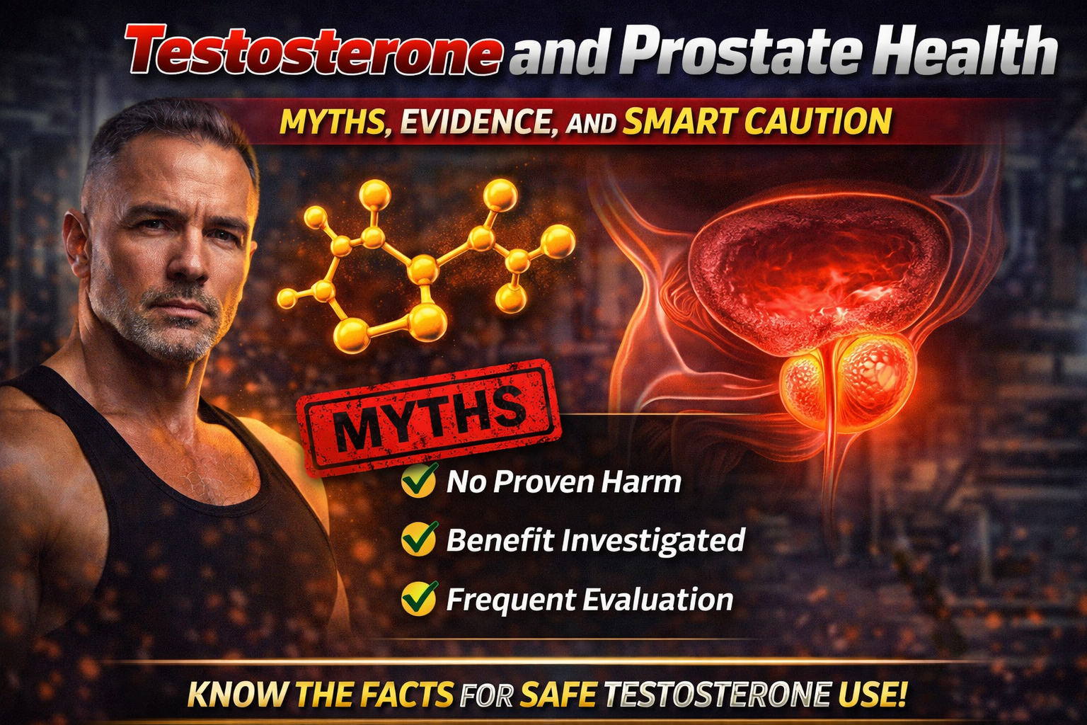 testosterone prostate health concept
