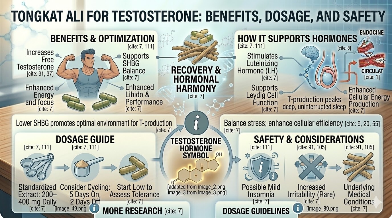 tongkat ali supplement testosterone concept